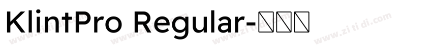 KlintPro Regular字体转换